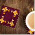 Phulkari Embroidered Maroon Coaster Set 2 PC