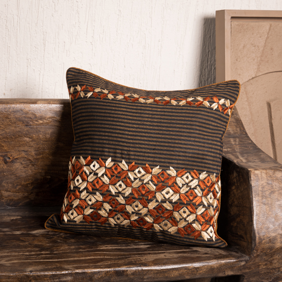 Cushion With Phulkari Work