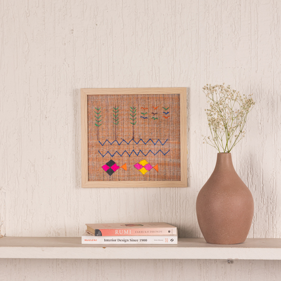 Phulkari Embroidered Wall Art Design 5