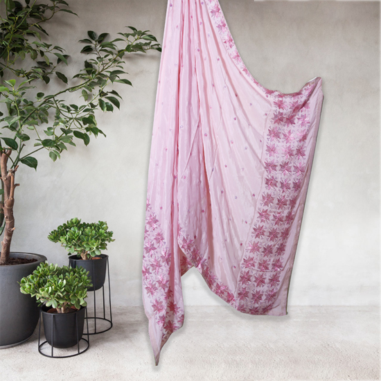 Pink Chinon Phulkari Dupatta