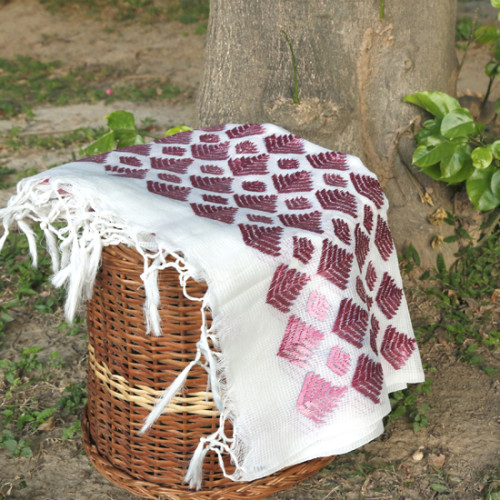 White Phulkari Dupatta