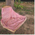 Peach Phulkari Embroidered Chinon Dupatta