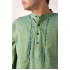 Phulkari Green Men's Short Kurta