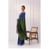 Indigo Green Embroidered Saree