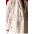 White Scarf With Purple Phulkari Work