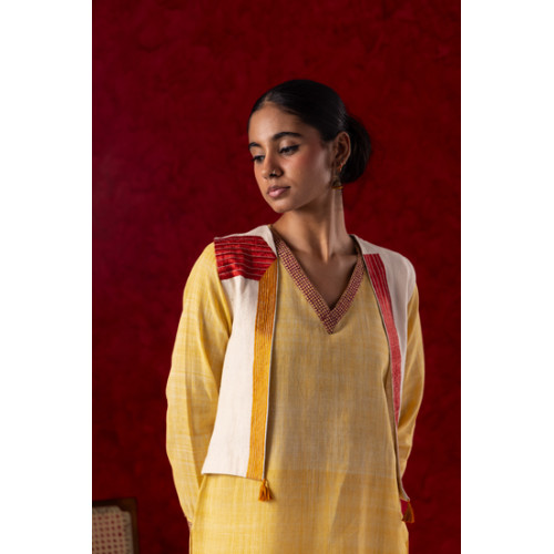 Phulkari Embroidered Sleeveless Jacket