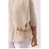 Off White Sleeveless Jacket With Phulkari Work